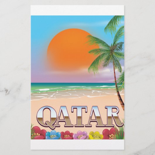 Quatar-Reiseplakat Briefpapier (Vorderseite)