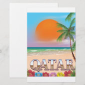 Quatar-Reiseplakat Briefpapier (Vorne/Hinten)