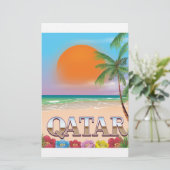 Quatar-Reiseplakat Briefpapier (Stehend Vorderseite)