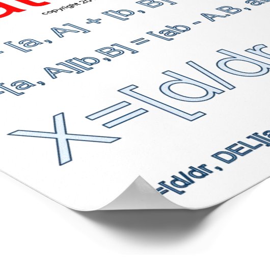 Quaternion Mathematics Poster (Ecke)