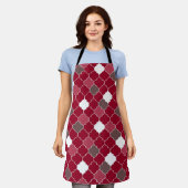 Quatrafolien-Schürze Mitte des Jahrhunderts (mehrf Schürze (Getragen)