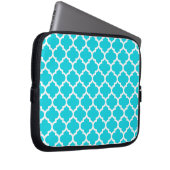 Quatrefoil Aqua Laptopschutzhülle (Vorne Rechts)