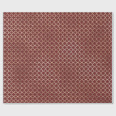 Quatrefoil Burgundy Red Bright Art Deco Imitate Go Geschenkpapier (Flach)