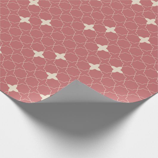 Quatrefoil Geometric Pattern Wrapping Paper Geschenkpapier (Ecke)