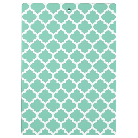 Quatrefoil Gitter-Gitter-Muster irgendeine Farbe Klemmbrett (Rückseite)