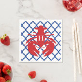 Quatrefoil Humster Monogram Party Napkins Serviette (Beispiel)