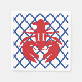 Quatrefoil Humster Monogram Party Napkins Serviette