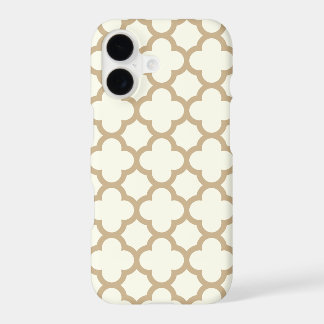Quatrefoil iPhone 7 Plusfall im Sand Brown
