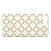 Quatrefoil iPhone 7 Plusfall im Sand Brown Case-Mate iPhone Hülle (Rückseite (Horizontal))