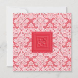 Quatrefoil Kreuz u. rote Einladung