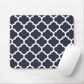 Quatrefoil Marine-Blau Mousepad (Mit Mouse)