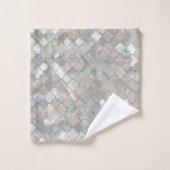 Quatrefoil marokkanisches Muster-Perlmutt Badhandtuch Set (Waschlappen)