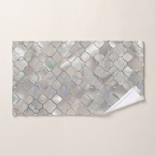 Quatrefoil marokkanisches Muster-Perlmutt Badhandtuch Set (Handtuch)