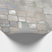 Quatrefoil marokkanisches Muster-Perlmutt Geschenkpapier (Ecke)