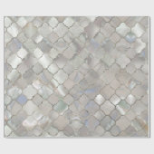 Quatrefoil marokkanisches Muster-Perlmutt Geschenkpapier (Flach)