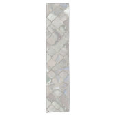 Quatrefoil marokkanisches Muster-Perlmutt Kurzer Tischläufer (Vorderseite)