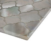 Quatrefoil marokkanisches Muster-Perlmutt Schneidebrett (Ecke)