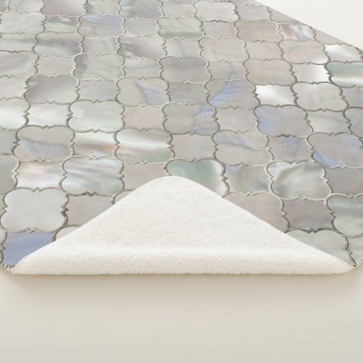 Quatrefoil marokkanisches Muster-Perlmutt Sherpadecke (3/4)