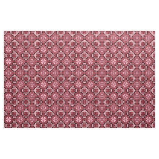 Quatrefoil Marsala Red Fabric Stoff (Yard (91,4 cm))