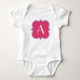 Quatrefoil mit Monogramm Baby Strampler
