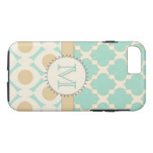 Quatrefoil Monogramm Mally Mac Case-Mate iPhone Hülle (Rückseite (Horizontal))