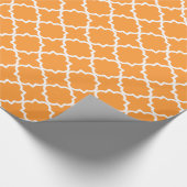 Quatrefoil Muster-Packpapier - Orange Geschenkpapier (Ecke)