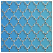 Quatrefoil Ombre Blue Stoff (Muster)