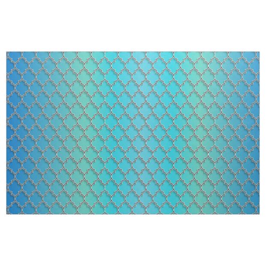 Quatrefoil Ombre Blue Stoff (Yard (91,4 cm))