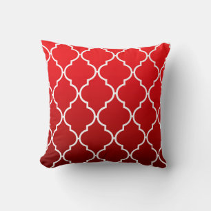 Quatrefoil Ombre Geometric rot Kissen