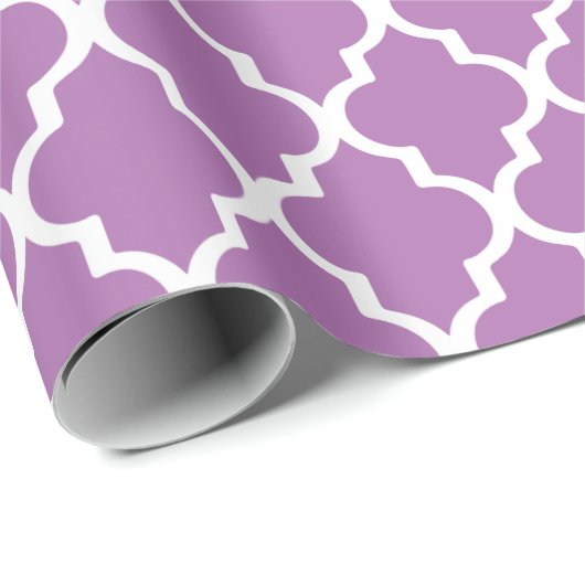 Quatrefoil Packpapier - leuchtende Orchidee (Rolleneckpunkt)