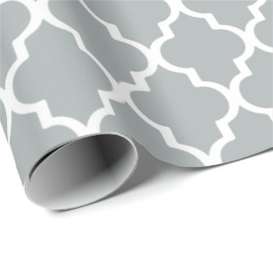 Quatrefoil Packpapier - Paloma-Grau