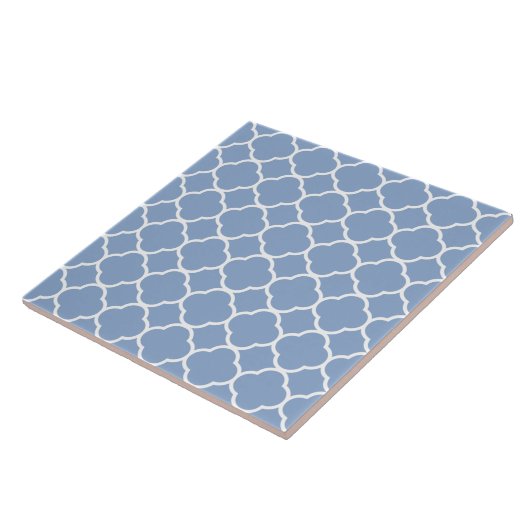 Quatrefoil Pattern Light Blue Fliese (Seite)