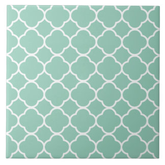 Quatrefoil Pattern Teal Fliese