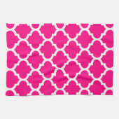 Quatrefoil Pink-Geschirrtücher Geschirrtuch (Horizontal)