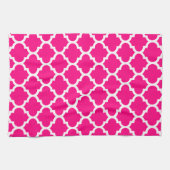 Quatrefoil Pink-Geschirrtücher Geschirrtuch (Horizontal)