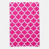 Quatrefoil Pink-Geschirrtücher Handtuch (Vertikal)