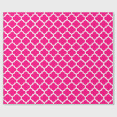 Quatrefoil Pink-Packpapier Geschenkpapier (Flach)