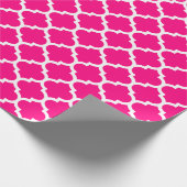 Quatrefoil Pink-Packpapier Geschenkpapier (Ecke)