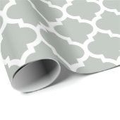 Quatrefoil silbernes Grau-Packpapier Geschenkpapier (Rolleneckpunkt)
