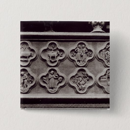 Quatrefoils mit den Zeichen des Tierkreises Button (Vorderseite)