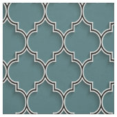 Quatrefolie Aquamarin grünes Gewebe Stoff (Muster)