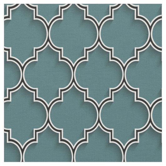 Quatrefolie Aquamarin grünes Gewebe Stoff (Nahaufnahme)
