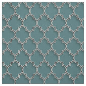Quatrefolie Aquamarin grünes Gewebe Stoff (Muster)