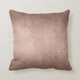 Quatrefolie Art Deco Rosa Rose Gold Pulver Glam Kissen