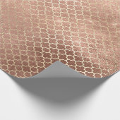 Quatrefolie Bride 16. Rose Gold Blush Bridal Cotta Geschenkpapier (Ecke)