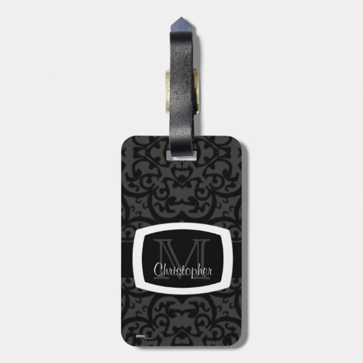 QuatreFolie Damask Gepäckanhänger (Rückseite vertikal)