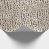 Quatrefolie Foxier Gold Creamy Beige Linen Geschenkpapier (Ecke)