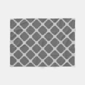 Quatrefolie in Grautönen Fleecedecke (Vorderseite (Horizontal))
