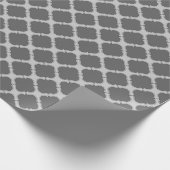 Quatrefolie in Grautönen Geschenkpapier (Ecke)