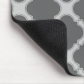 Quatrefolie in Grautönen Mousepad (Ecke)